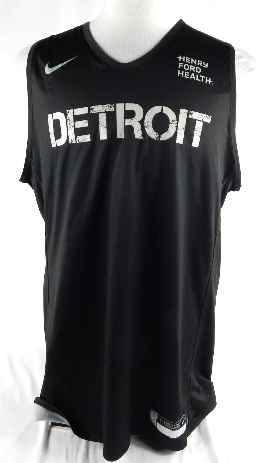 2024-25 Detroit Pistons Tim Hardaway Jr #8 Game Used Black Practice Jersey 9