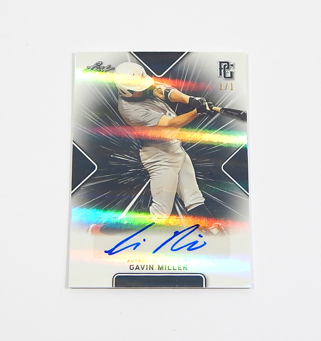 2021 Leaf Perfect Game National Showcase Autographs Black Gavin Miller Auto 1/1