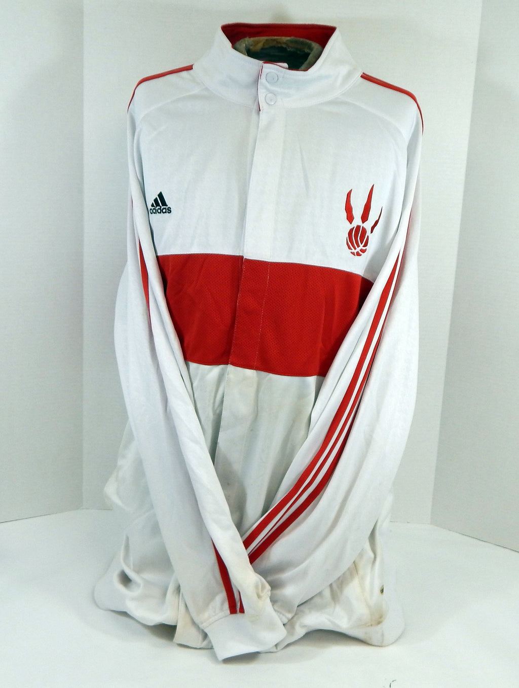 2000s Toronto Raptors #14 Game Used White Warm Up Jacket 2XL DP57427