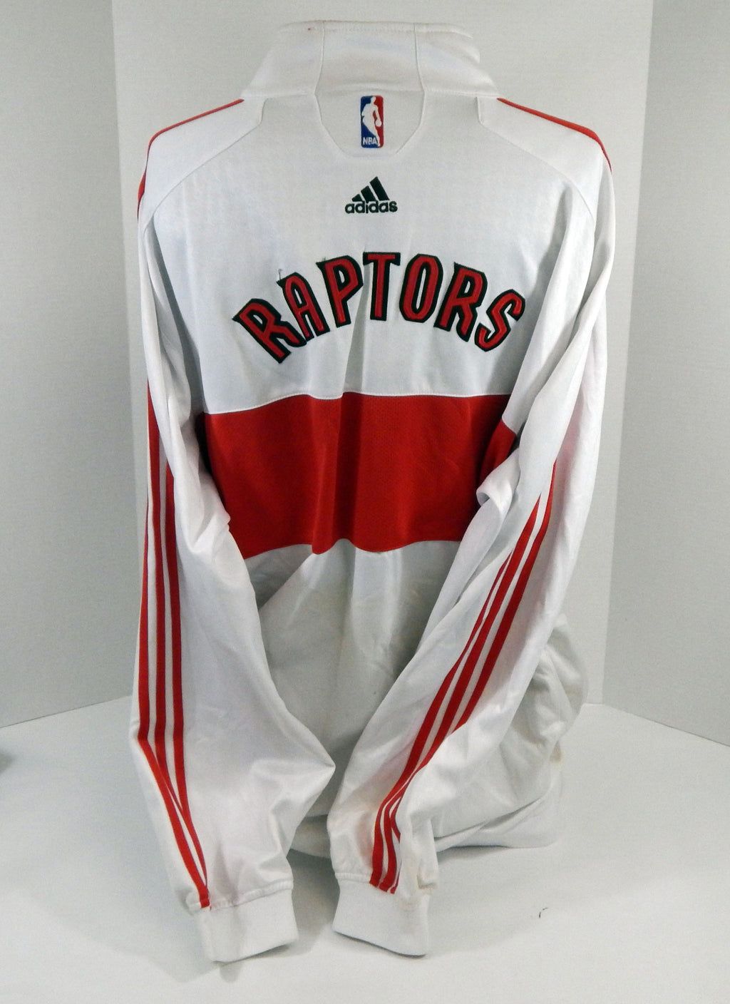 2000s Toronto Raptors #14 Game Used White Warm Up Jacket 2XL DP57427 Pic2