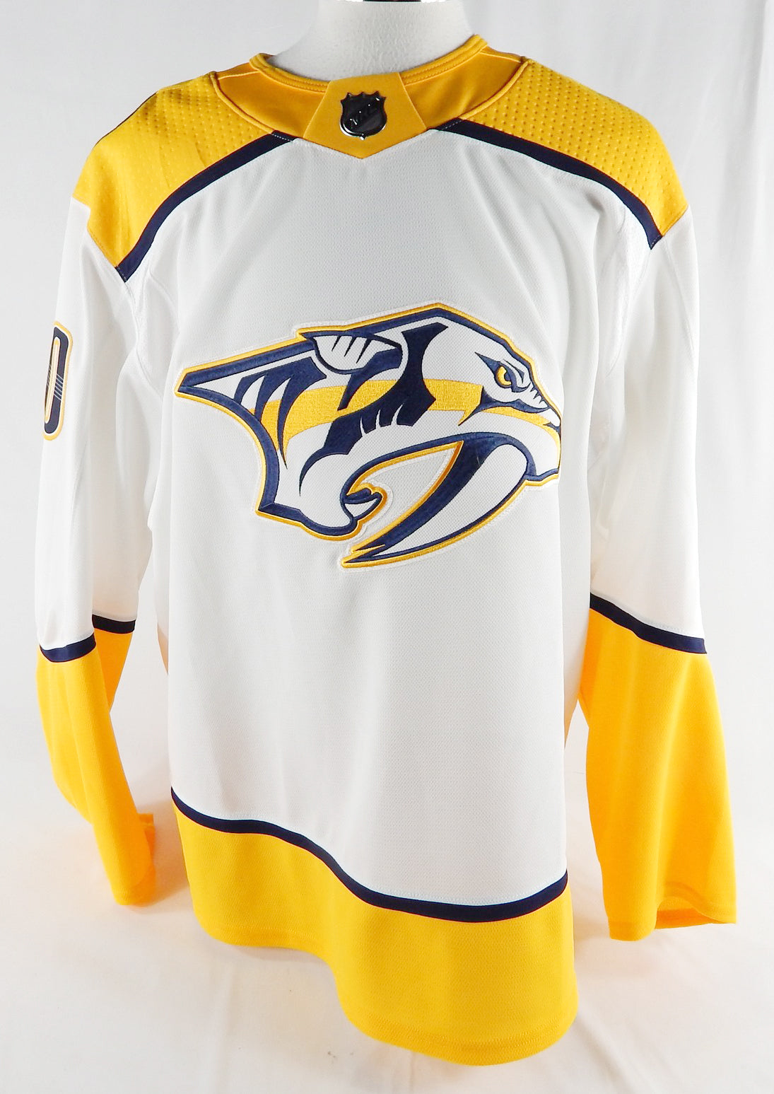 2017 Nashville Predators Christian Hilbrich #80 Game Issued White Jersey 56 694