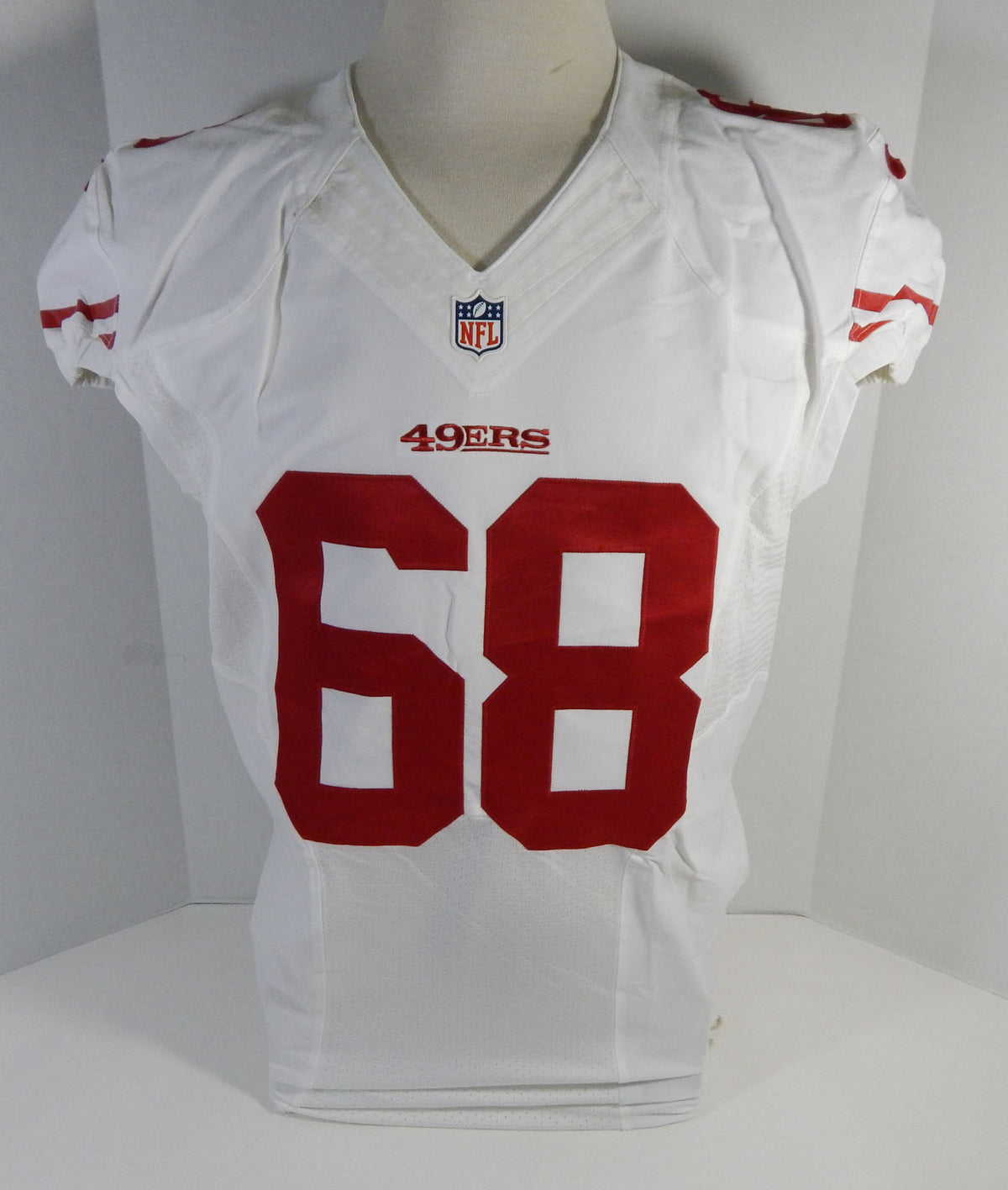 2014 San Francisco 49ers #68 Game Issued White Jersey DP16480