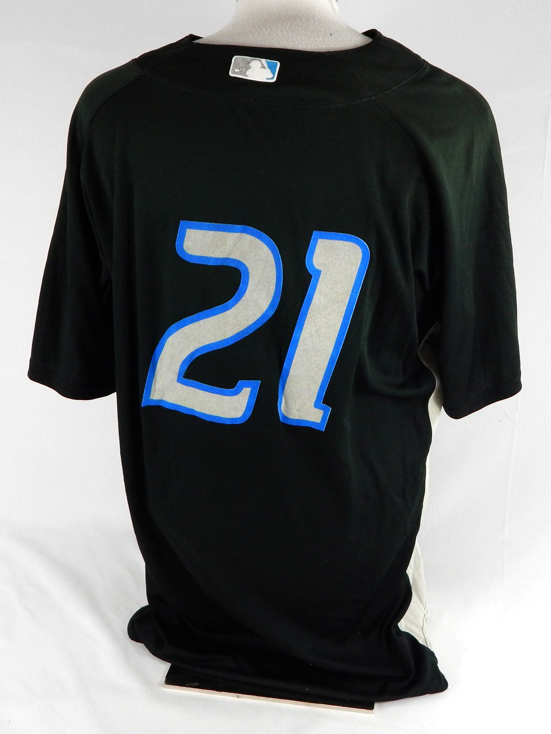 2007-10 Toronto Blue Jays #21 Game Used Black Jersey ST BP 48 684 Pic2