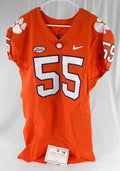 2017-22 Clemson Tigers #55 Game Issued Pos Used Orange Jersey Football NP R 48 4