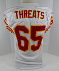 2001 Kansas City Chiefs Jabbar Threats #65 Game Issued White Jersey DP11021