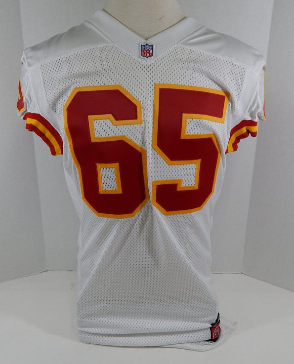2001 Kansas City Chiefs Jabbar Threats #65 Game Issued White Jersey DP11021 Pic2