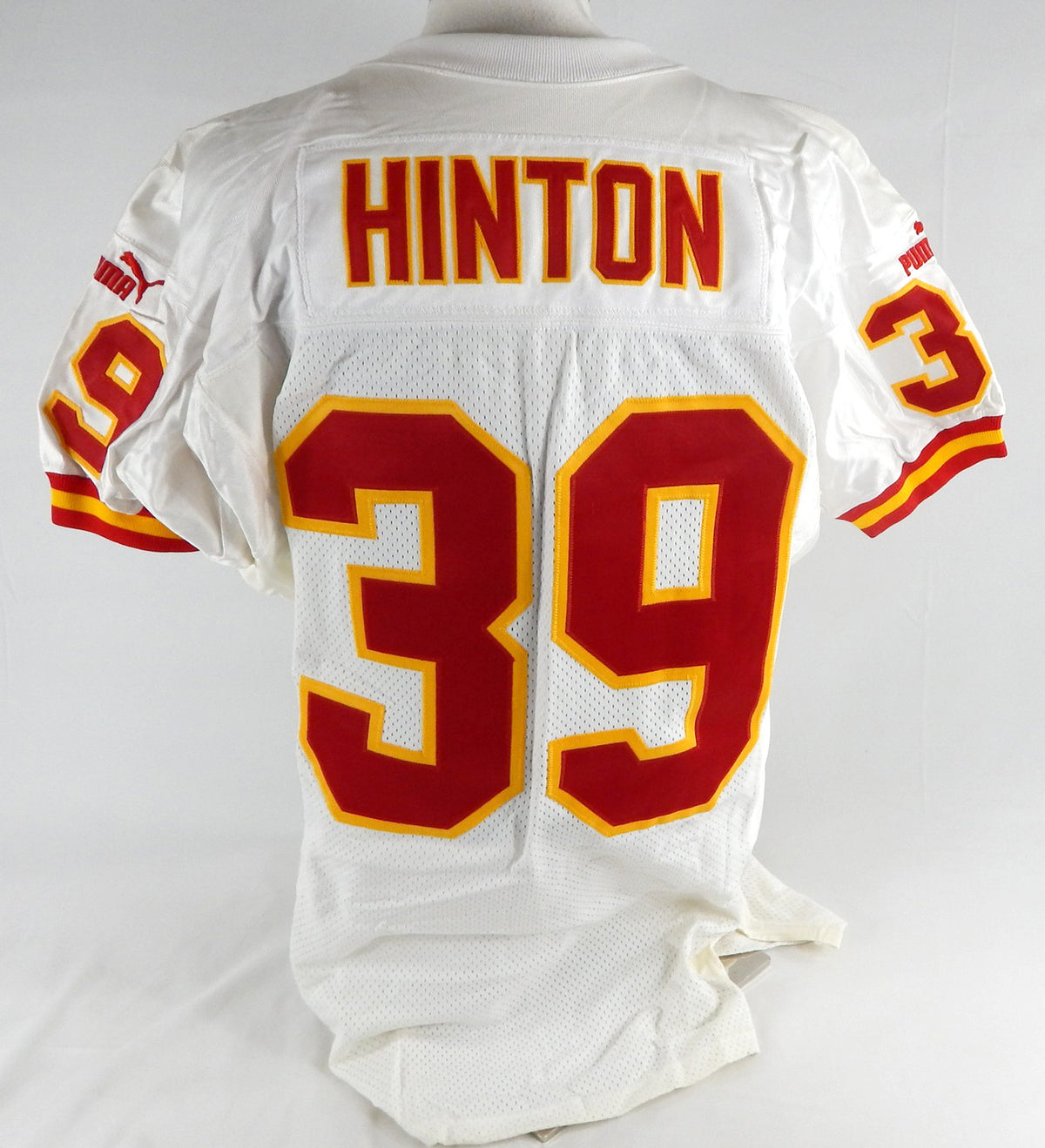 1999 Kansas City Chiefs Brian Hinton #39 Game Issued White Jersey 42 775 Pic2