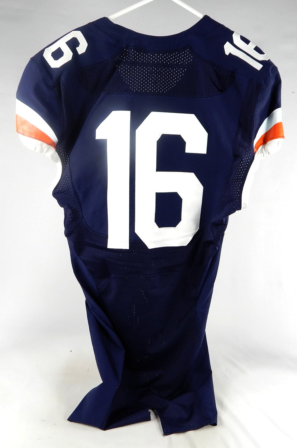 2017 Virginia Cavaliers #16 Game Used Navy Jersey Throwback Hoos Patch 42 146 Pic2