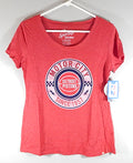 Detroit Pistons Retro Motor City Sportiqe Scoop Neck Shirt Womens XL Red New