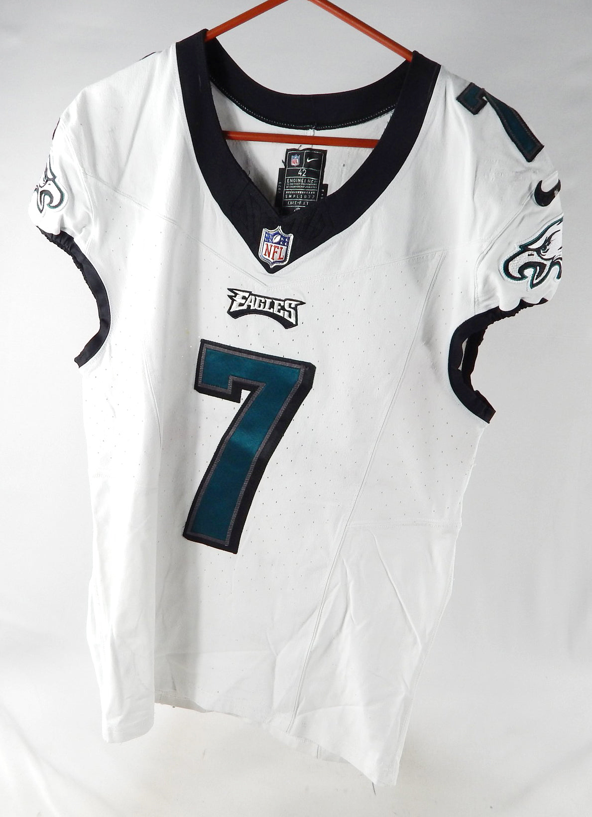 2023 Philadelphia Eagles Haason Reddick #7 Game Used White Jersey 42 486