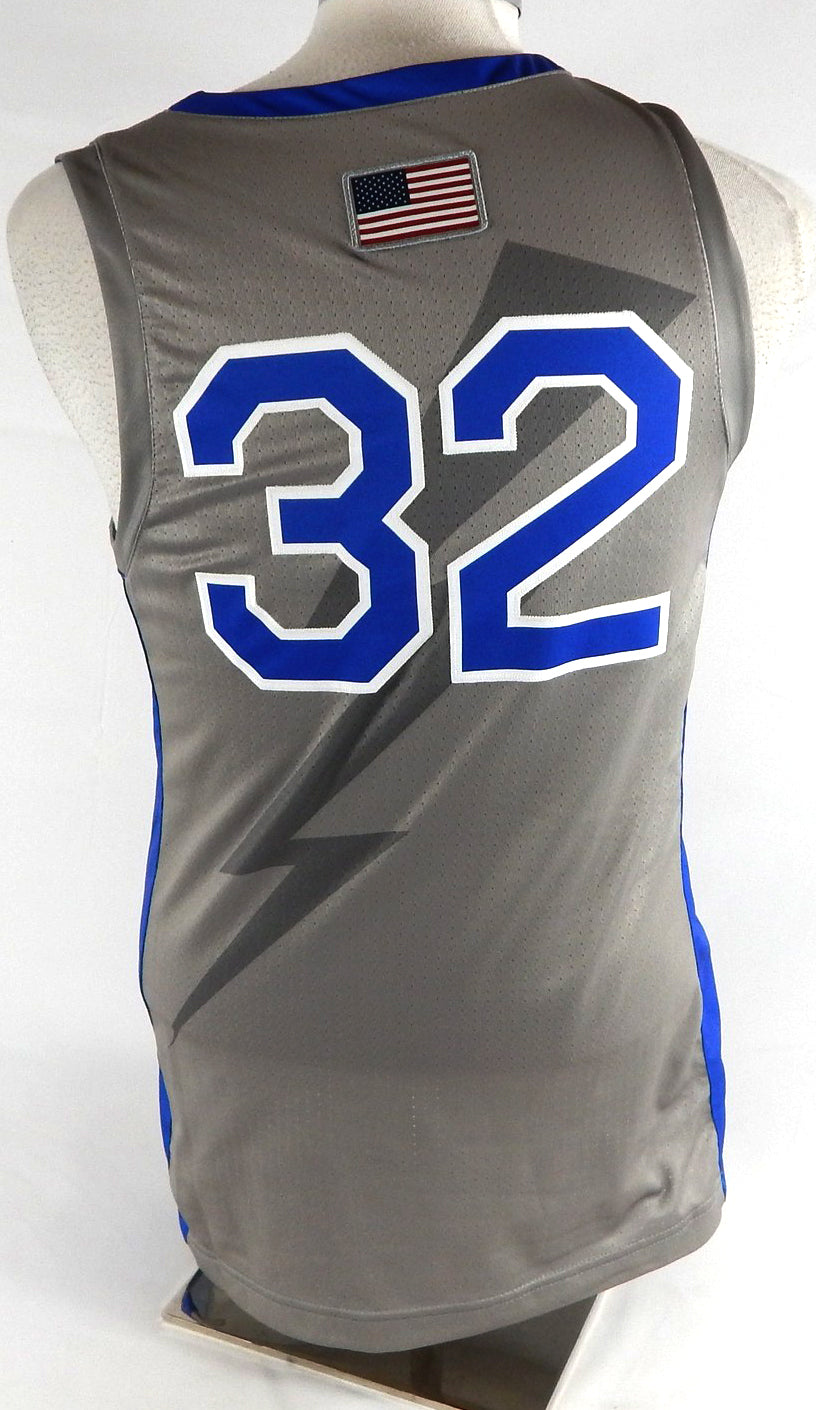 2022-23 Air Force Falcons #32 Game Issued Pos Used Grey Jersey Basketball M 280 Pic2