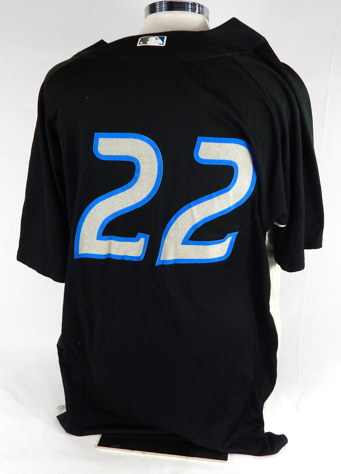 2007-10 Toronto Blue Jays #22 Game Used Black Jersey ST BP 50 686 Pic2