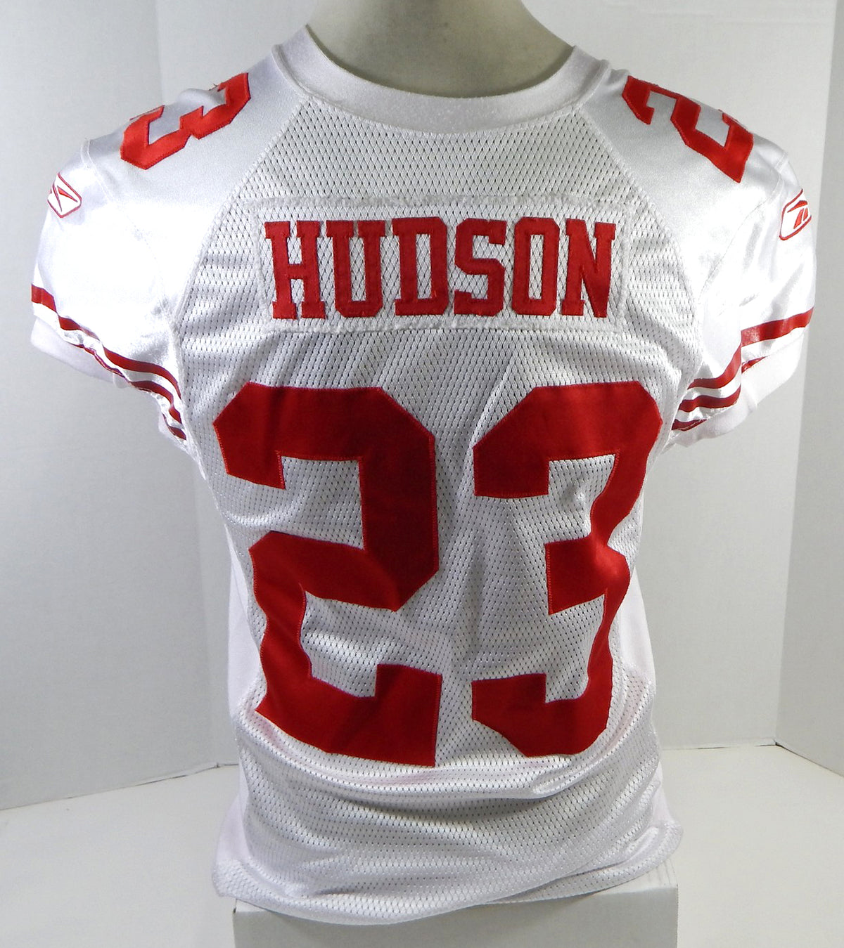 2002 San Francisco 49ers Marcus Hudson #23 Game Issued White Jersey 44 DP26481