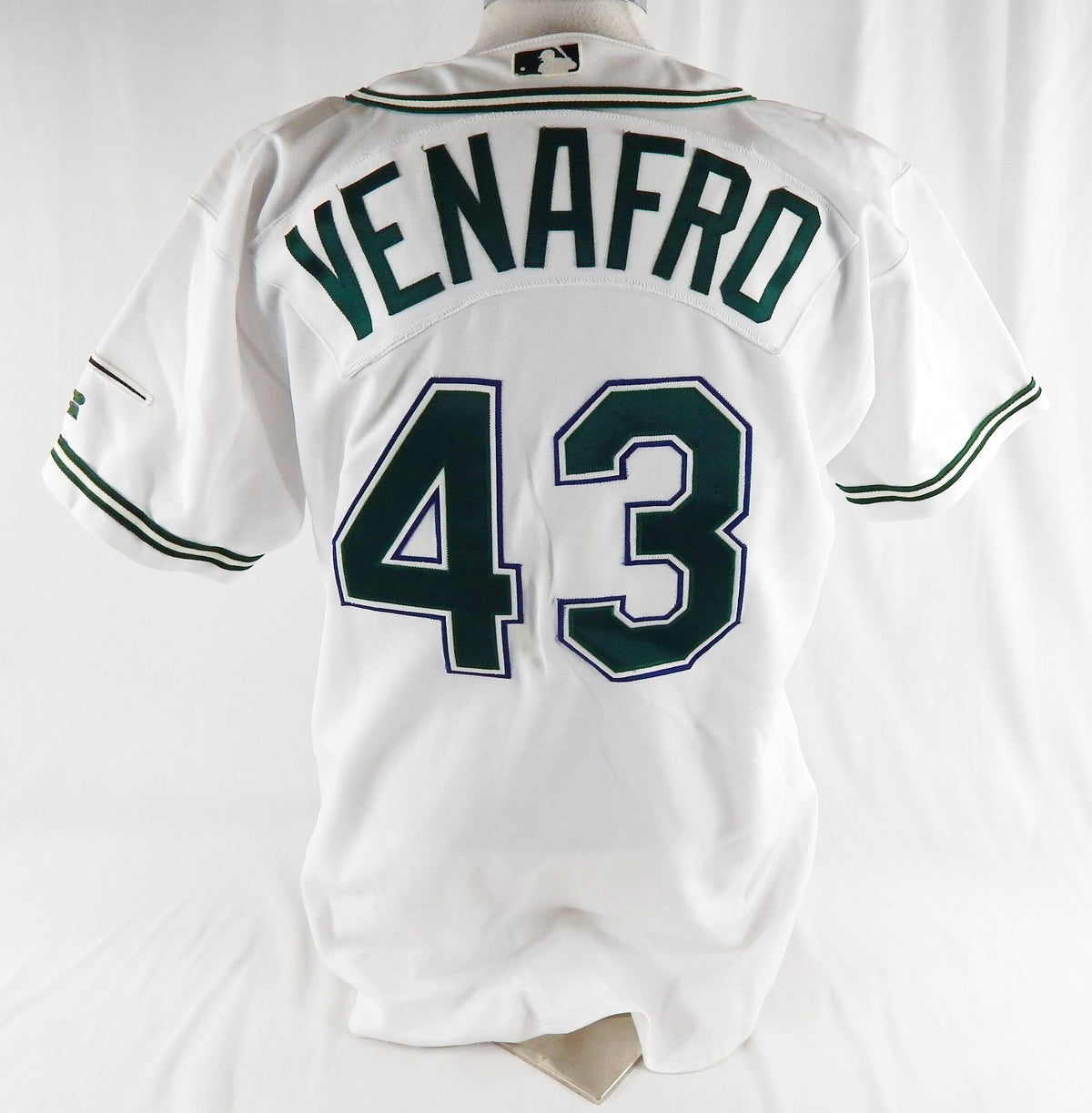 2003 Tampa Bay Rays Mike Venafro #43 Game Used White Jersey 874 Pic2