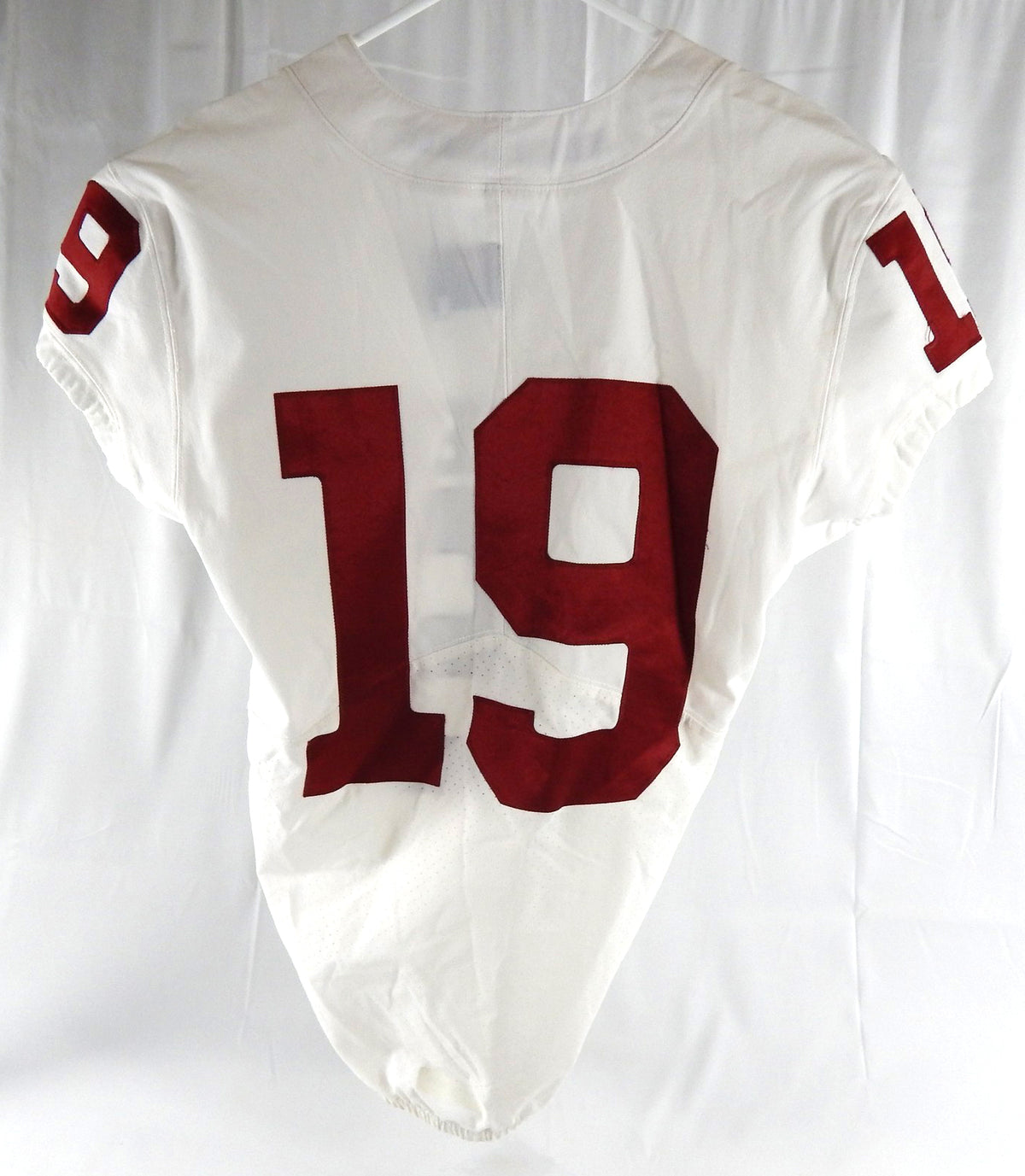 2019 Oklahoma Sooners #19 Game Used White Jersey Football NP Rem 40 160 Pic2