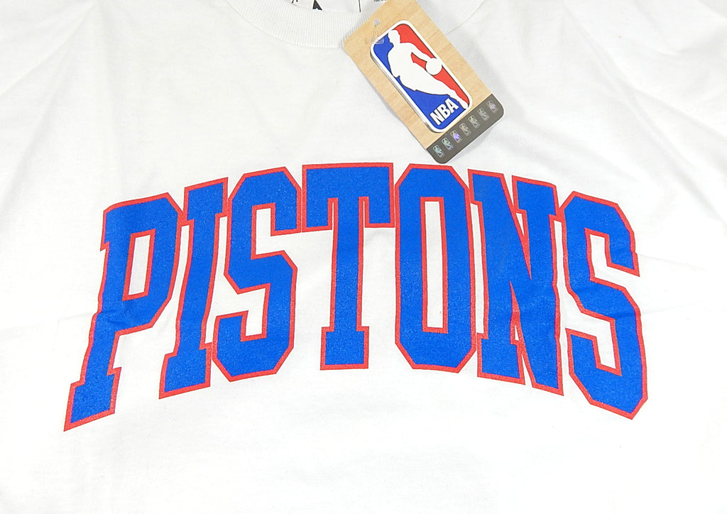 Detroit Pistons Script Logo NBA Antigua Long Sleeve Shirt Adult XXXL White New Pic2