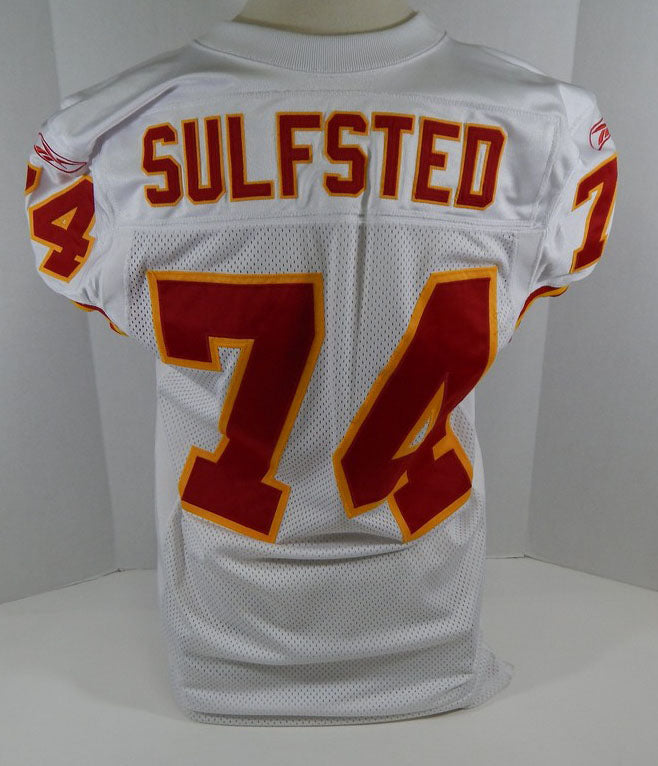 2001 Kansas City Chiefs Alex Sulfsted #74 Game Issued White Jersey DP11026