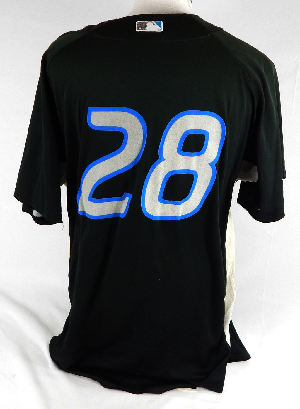 2007-10 Toronto Blue Jays #28 Game Used Black Jersey ST BP 48 688 Pic2
