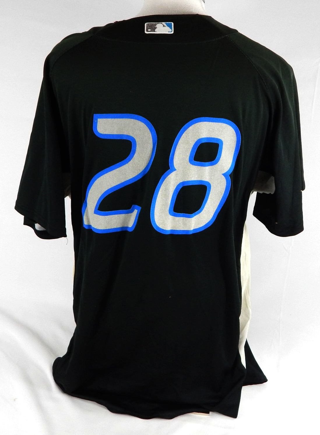 2007-10 Toronto Blue Jays #28 Game Used Black Jersey ST BP 48 688 Pic2