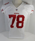 2015 San Francisco 49ers Joe Looney #78 Game Issued White Jersey DP16484