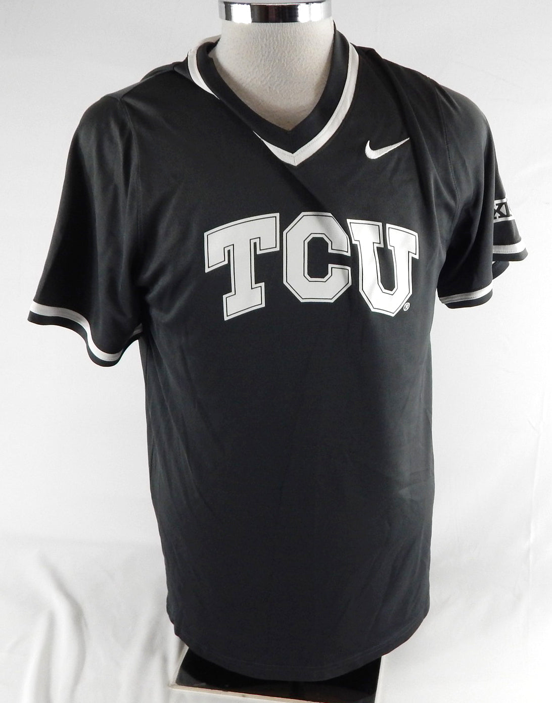 2020 Texas Christian TCU Frogs #38 Game Used Grey Practice Jersey Baseball L 08