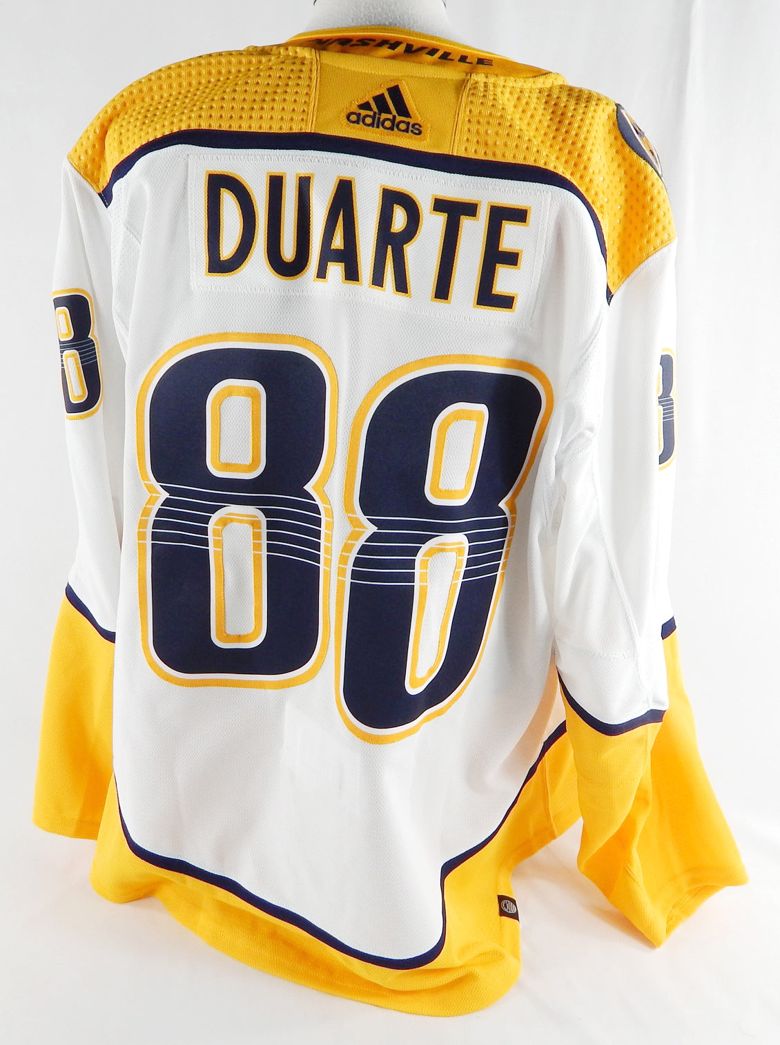 2021 Nashville Predators Mark Duarte #88 Game Issued White Jersey 56 700 Pic2