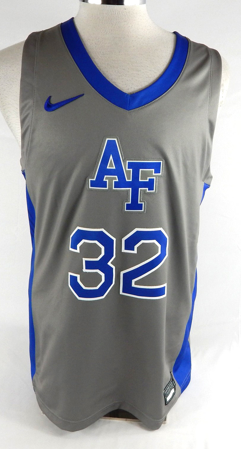 2021-22 Air Force Falcons #32 Game Issued Pos Used Grey Jersey Basketball L 284