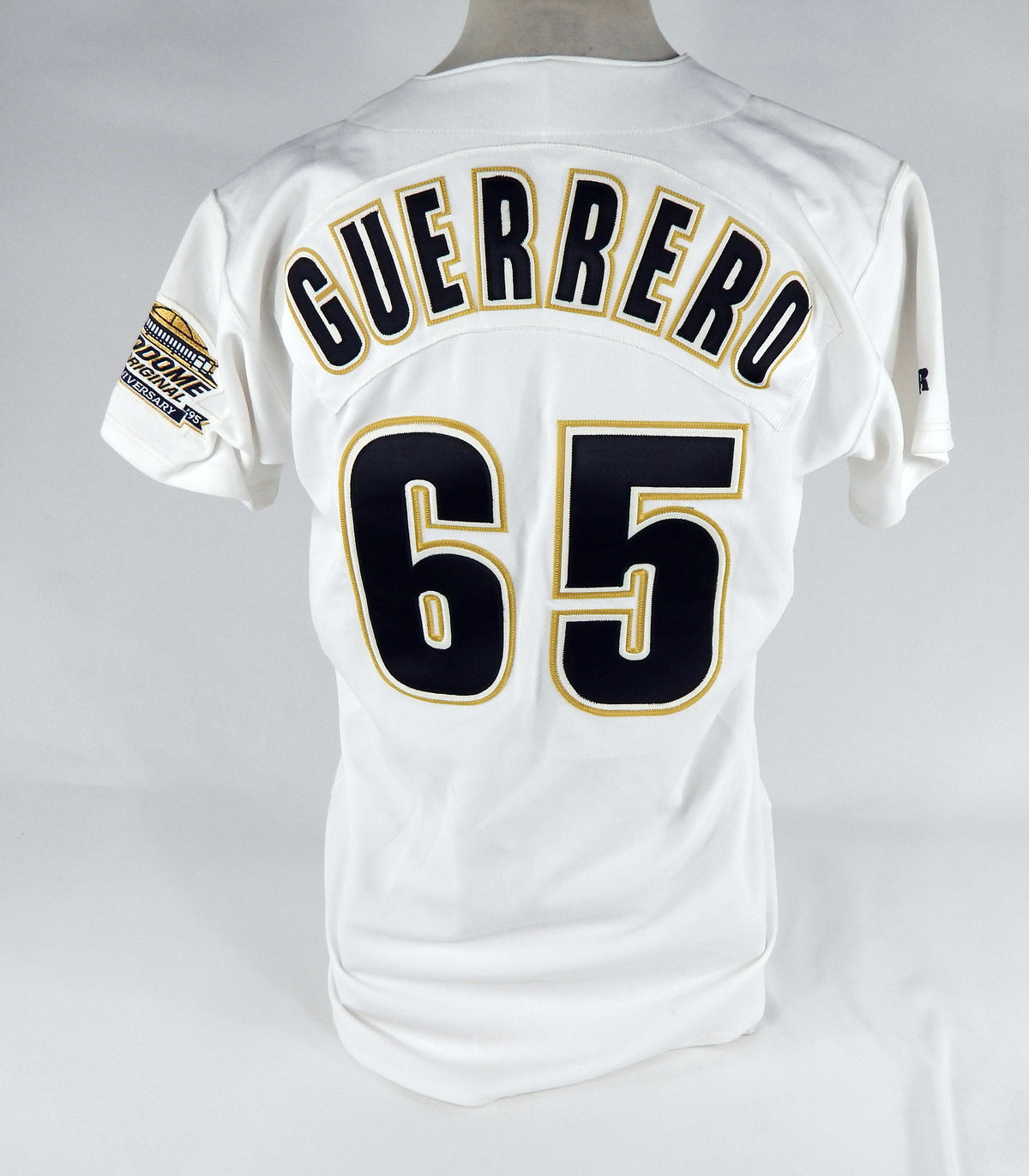 1995 Houston Astros Juan Guerrero #65 Game Used White Jersey 30th P 44 8