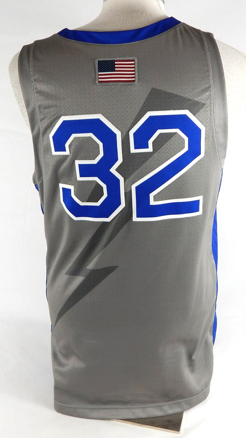 2021-22 Air Force Falcons #32 Game Issued Pos Used Grey Jersey Basketball L 284 Pic2