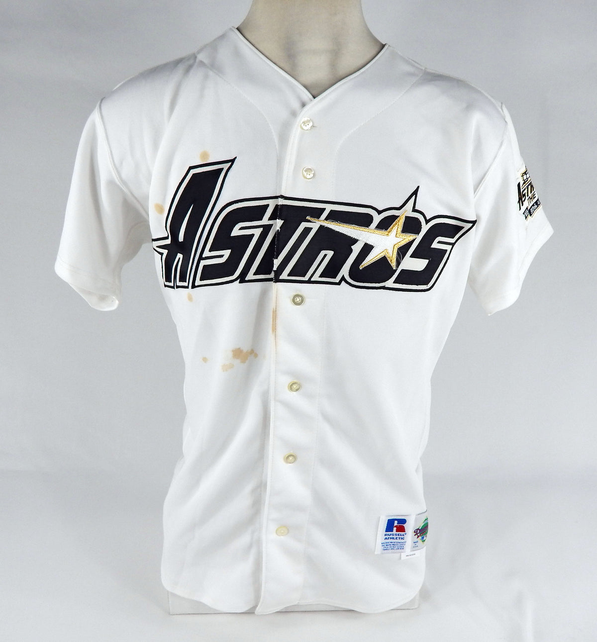 1995 Houston Astros Juan Guerrero #65 Game Used White Jersey 30th P 44 8 Pic2