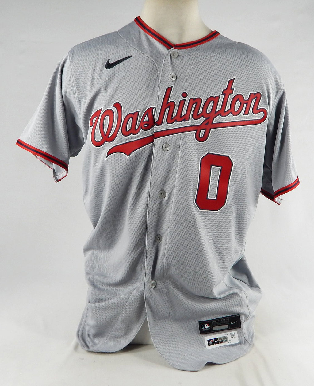 2023 Washington Nationals Kelvin Gutierrez #0 Game Issued Pos Used Grey Jersey 5