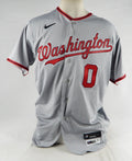 2023 Washington Nationals Kelvin Gutierrez #0 Game Issued Pos Used Grey Jersey 5