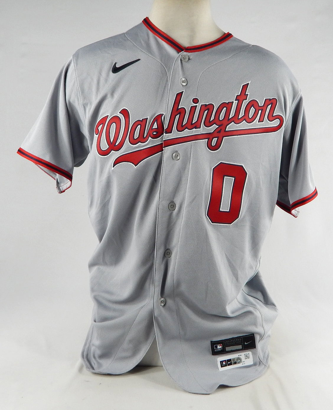 2023 Washington Nationals Kelvin Gutierrez #0 Game Issued Pos Used Grey Jersey 5