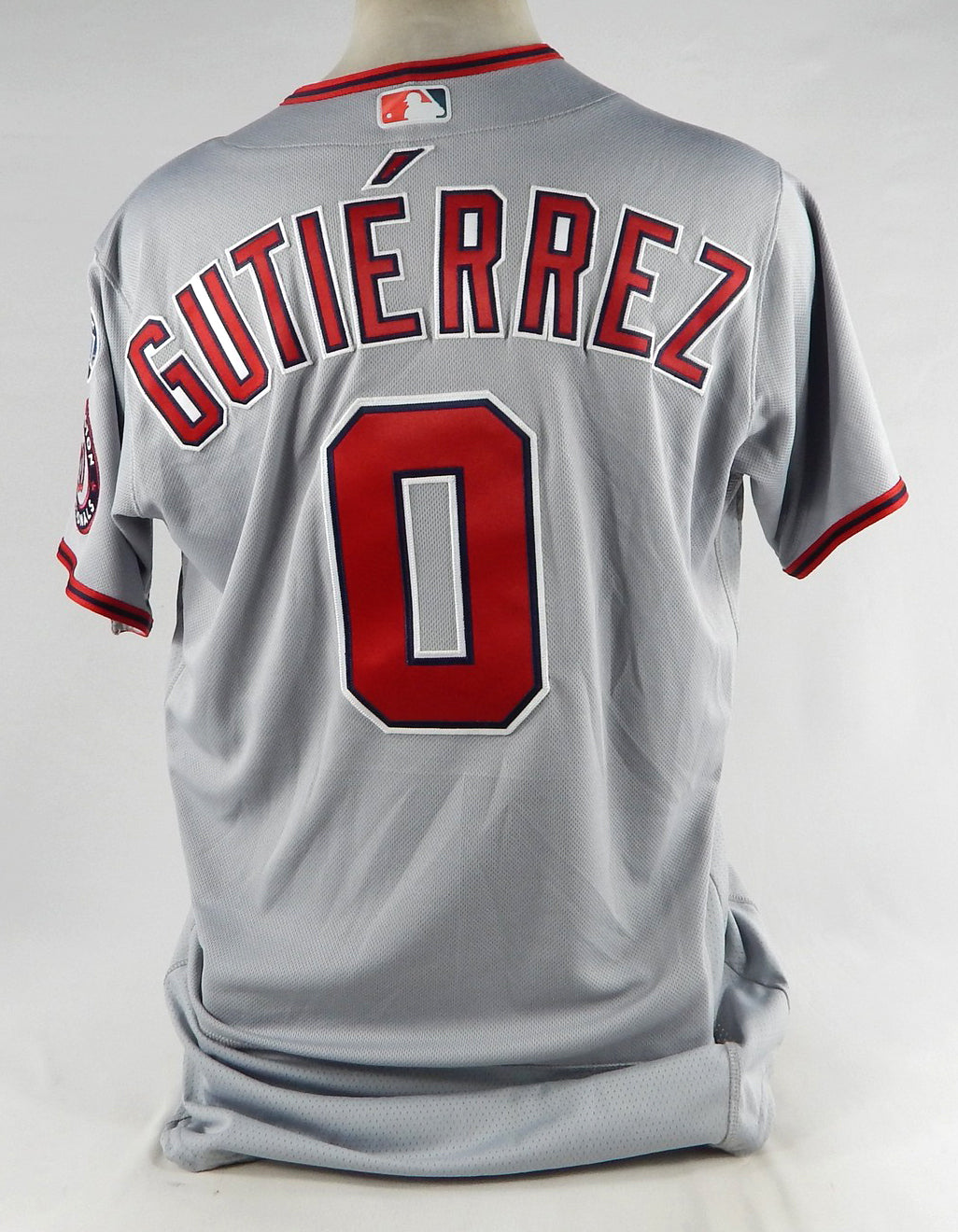 2023 Washington Nationals Kelvin Gutierrez #0 Game Issued Pos Used Grey Jersey 5 Pic2
