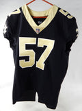 2018 New Orleans Saints Alex Okafor #57 Game Issued Pos Used Black Jersey 44 493