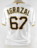 2018 Pittsburgh Pirates Dario Agrazal #67 Game Issued White Jersey 150 Patch 2