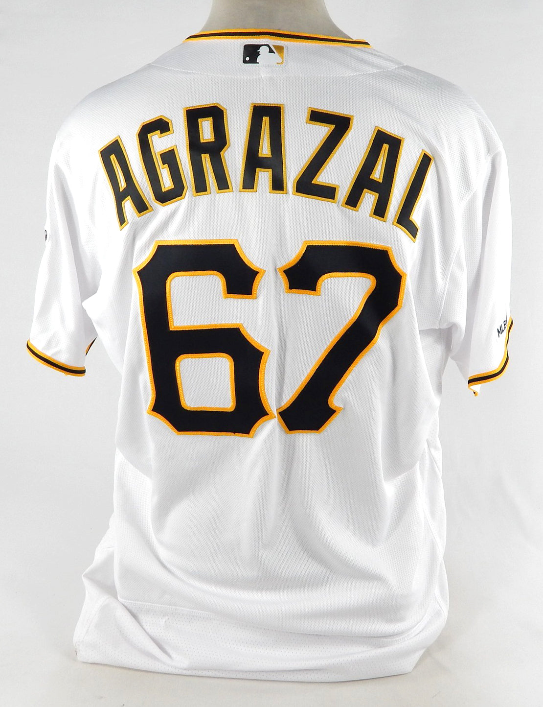2018 Pittsburgh Pirates Dario Agrazal #67 Game Issued White Jersey 150 Patch 2