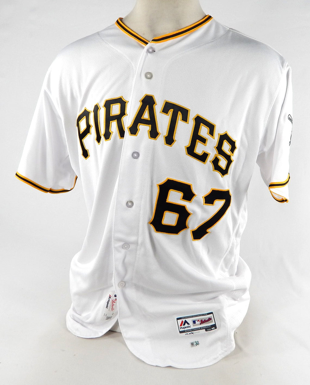 2018 Pittsburgh Pirates Dario Agrazal #67 Game Issued White Jersey 150 Patch 2 Pic2