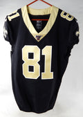2018 New Orleans Saints Cameron Meredith #81 Game Issued P Used Black Jersey 100