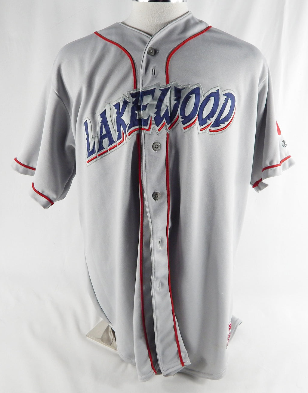 2010 Lakewood BlueClaws Mike McGuire #41 Game Used Signed Grey Jersey 52 768