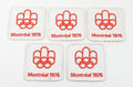 Lot of (5) 1976 Summer Olympics Montreal Vintage Embroidered Patches White