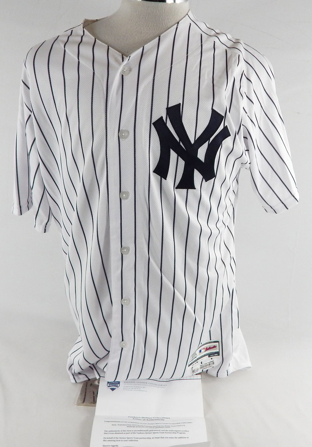 2019 New York Yankees Francisco Diaz #79 Game Used White Jersey ST Opening Day 8