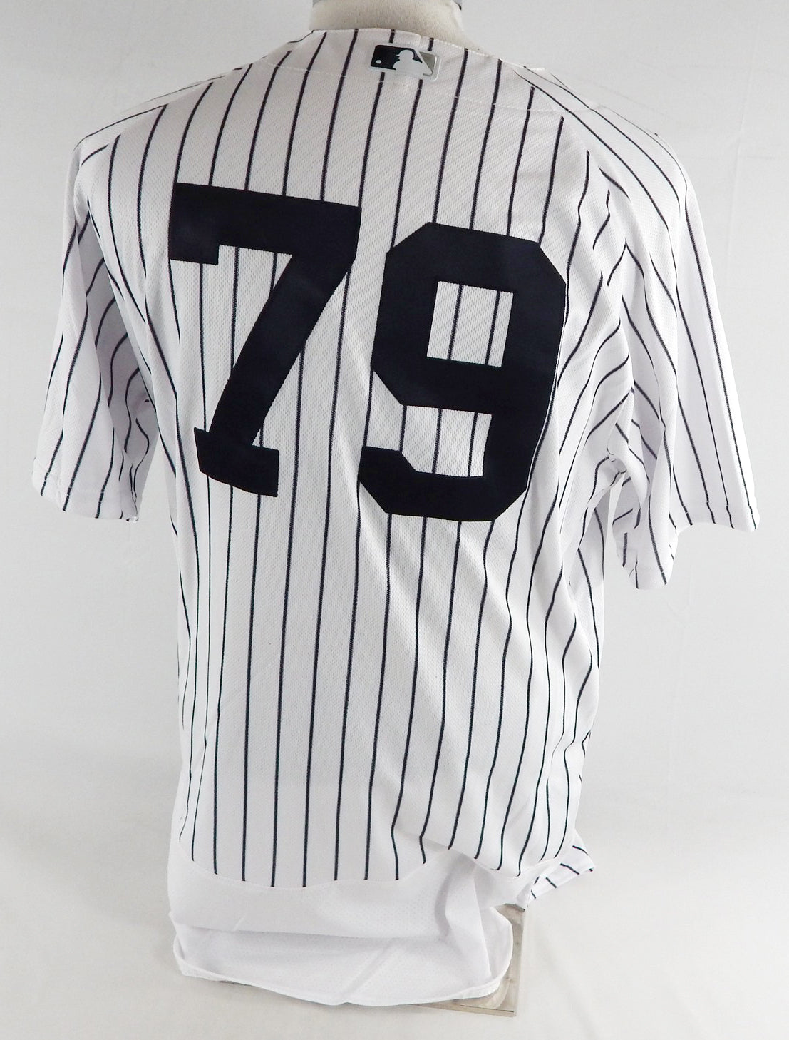 2019 New York Yankees Francisco Diaz #79 Game Used White Jersey ST Opening Day 8 Pic2