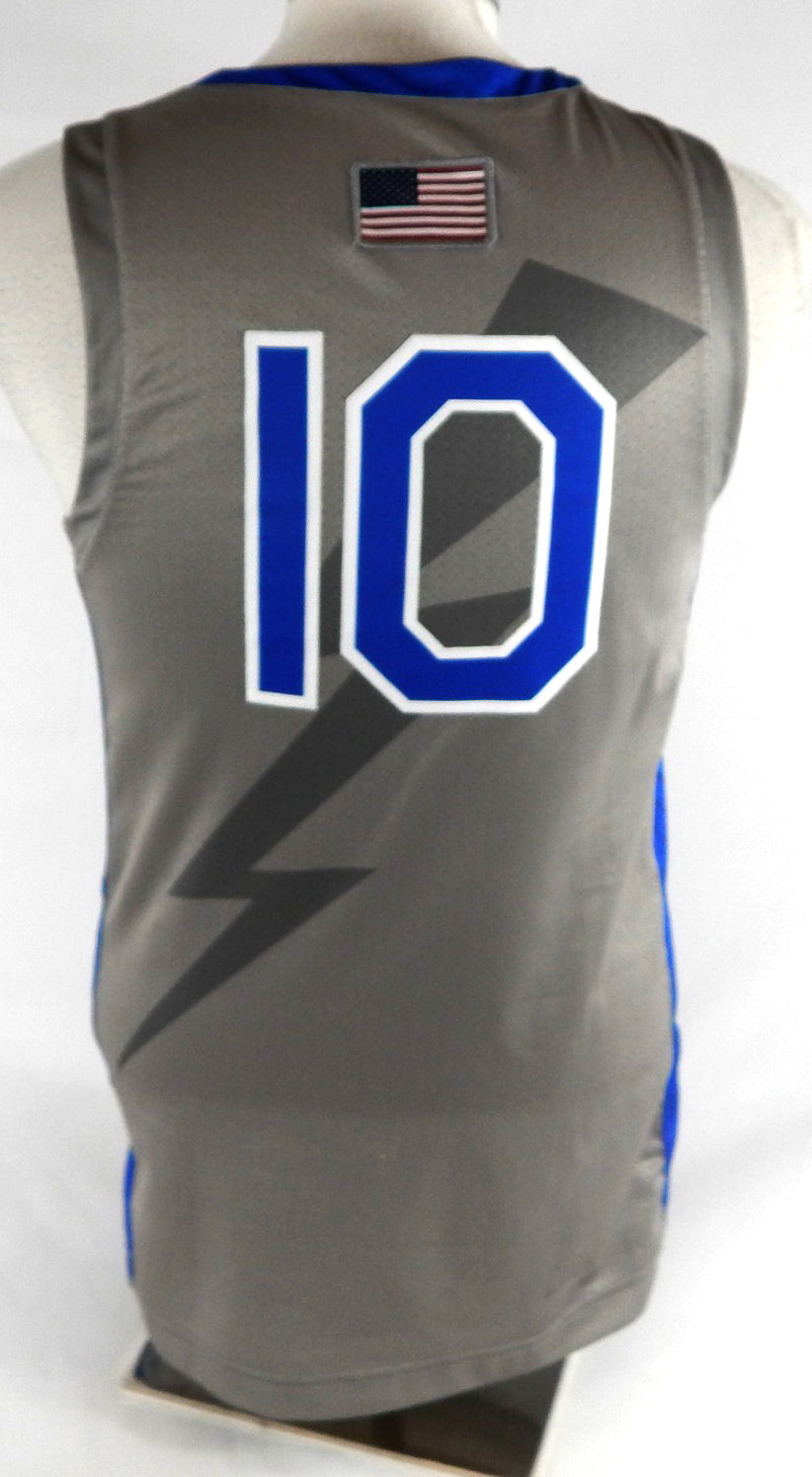 2022-23 Air Force Falcons #10 Game Issued Pos Used Grey Jersey Basketball M 288 Pic2