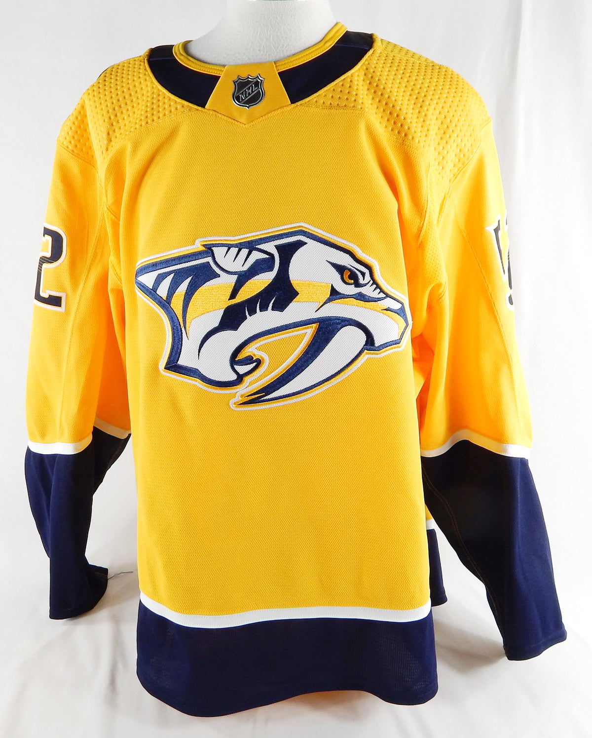 2018 Nashville Predators Xavier Bouchard #52 Game Used Yellow Jersey 56 704