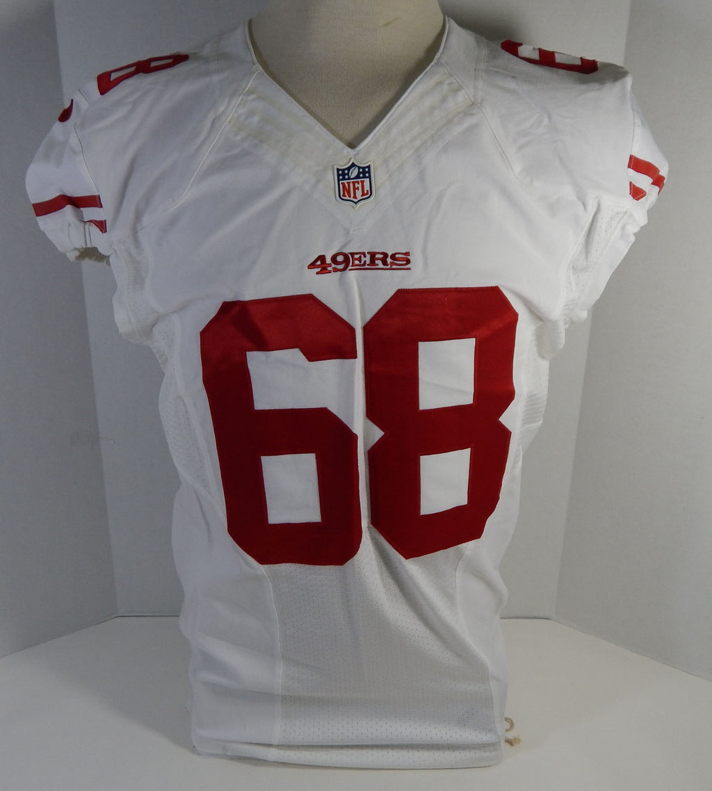 2014 San Francisco 49ers #68 Game Issued White Jersey DP16492