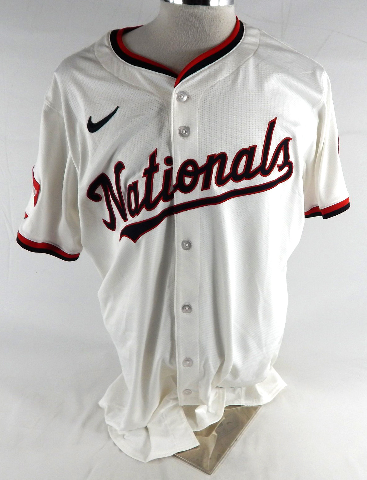 2025 Washington Nationals Michael Soroka #34 Game Issued Pos Used White Jersey 7