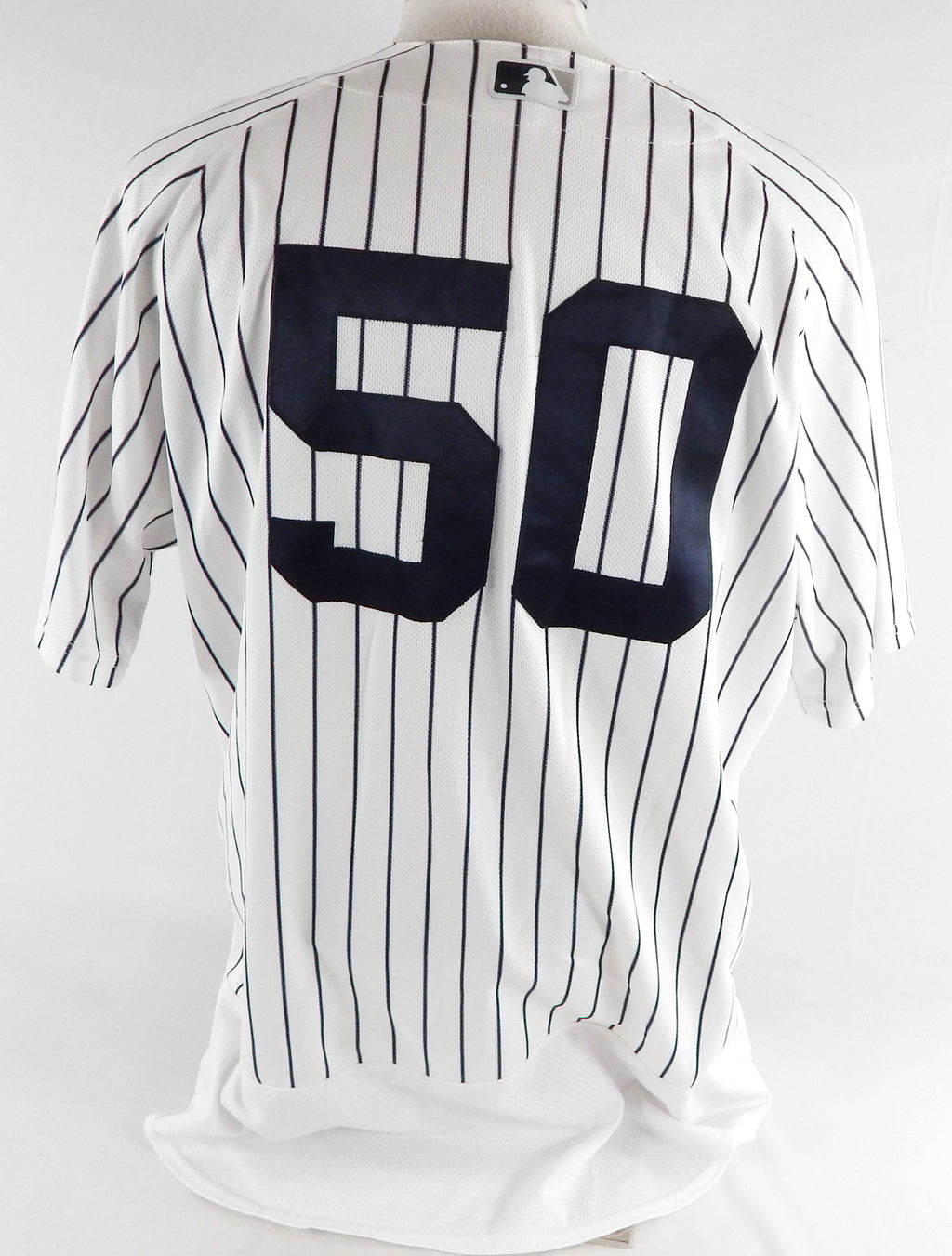 2016 New York Yankees Kirby Yates #50 Game Used White Jersey Berra 8 Patch 10/1/ Pic2