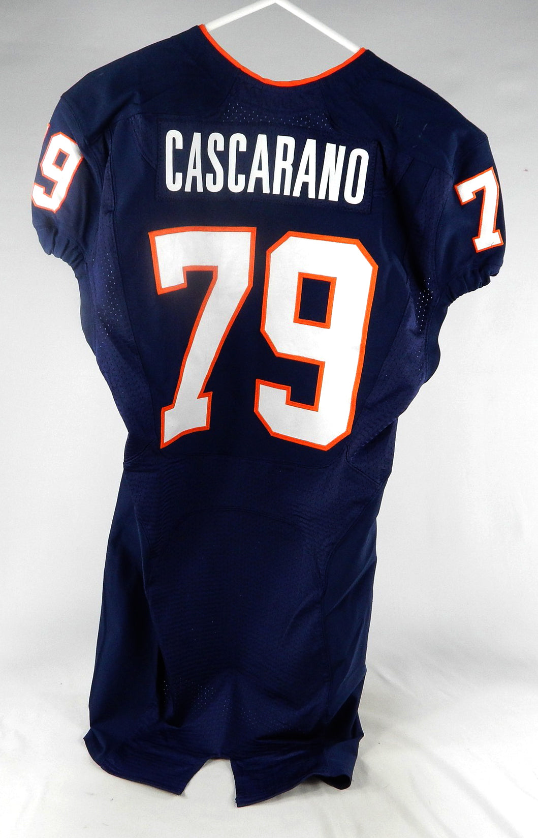 2012 Virginia Cavaliers Sean Cascarano #79 Game Used Navy Jersey 42 154