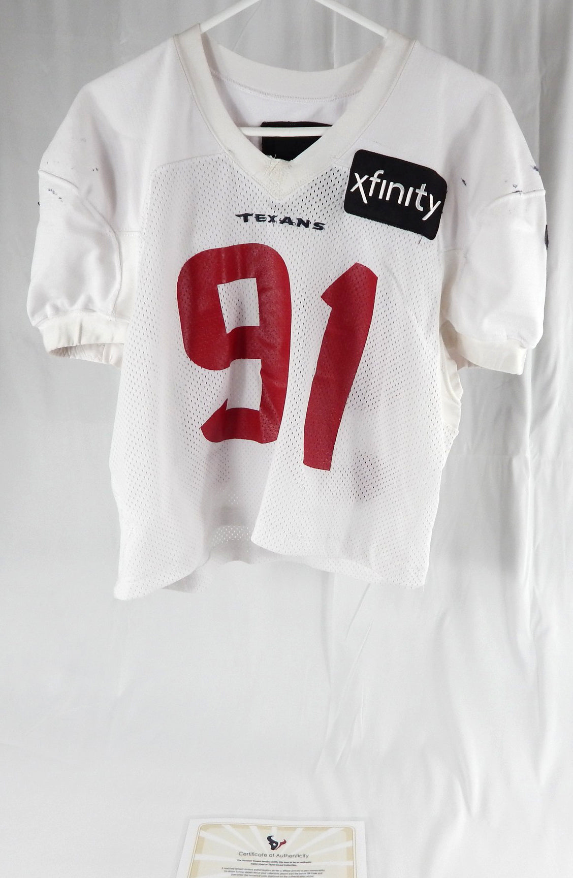 2022 Houston Texans Hassan Ridgeway #91 Game Used White Practice Jersey 2XL 988